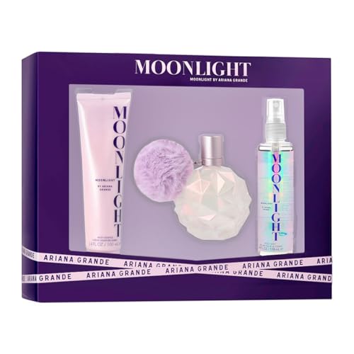 Ariana Grande Moonlight for Women - 3 Pc Gift Set 3.4oz EDP Spray, 3.4oz Body Souffle, 4oz Body Mist