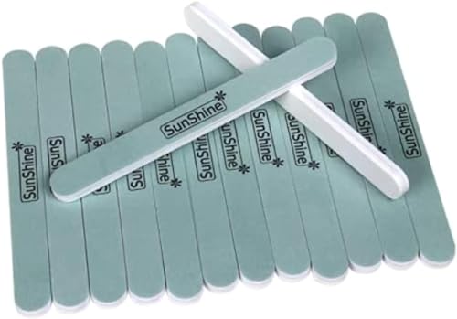 Sunshine Nail Shine Buffer Nail File 600/3000 Grit, 15 Pieces, Two-Sided Manicure and Pedicure Tools