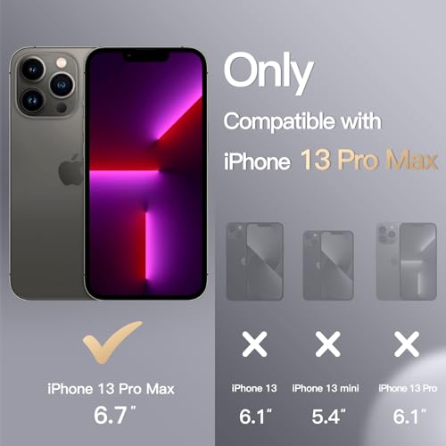 JETech Silicone Case for iPhone 13 Pro Max 6.7-Inch, Silky-Soft Touch Full-Body Protective Phone Case, Shockproof Cover with Microfiber Lining (Black)