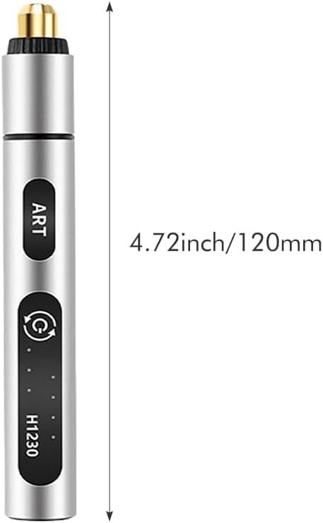 Electric Engraving Tool Kit, Azonee USB Cordless Rechargeable Engraving Pen With 4 Tungsten Carbide Tip, Mini DIY Rotary Engraver for Carving Leather Wood Metal Stone Plastic Jewelry Glass(Silver)