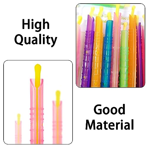 NALACAL Chip Clips Plastic Bag Sealer Sticks, Colorful Food Sealing Clips Fresh-Keeping Sealing Rod for Snack Food Storage, for Freezer Opened Snacks Bag Bread Bag (24 Pcs)(4 Sizes × 6 Pcs)