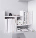 TKAS Desktop Organizer Bookshelf Office Storage Rack Adjustable Wood Display Shelf Home Decor Free Style Rotation Countertop Bookcase Office Supplies Desk Organizer Accessories (White)