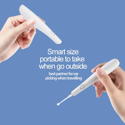 Pepisky Portable Ear Cleaner with LED Light Illuminating Ear Wax Remover Ear Cleaning Tool Earpicks with 4 Replaceable Tips for Ear Canal Cleaning