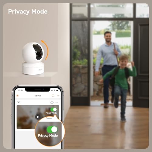 Imou 4MP Camera for Home, WIFI Camera Indoor, 360° Security Camera, CCTV Camera for Home, HD Baby Monitor, Indoor Camera for Pet with IR Night Vision, Two-Way Audio, Motion Detection, Work with Alexa