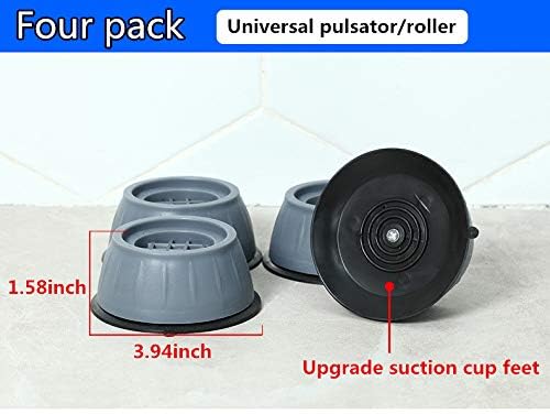 4 pack,Washing Machine Foot Pads for Anti-vibration and Anti-Walk, washer Rubber Isolation Feet