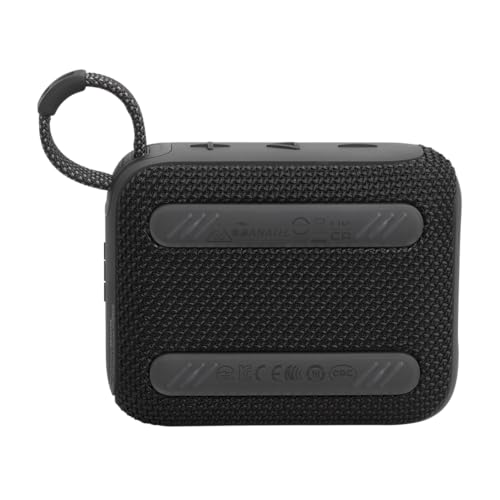 JBL GO 4 – Ultra-Portable Bluetooth Speaker with AURACAST, Powerful Sound, 15H Playtime & Sleek Design, JBLGO4BLK, Black