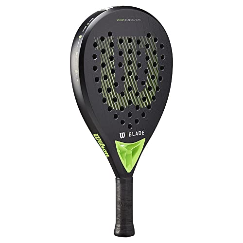 Wilson Blade Elite Tx V2 Padel Racket, Lightweight, Carbon/Fiberglass Surface, EVA Core, Medium Balance, One Size, 361 g / 410 g, Indoor Use