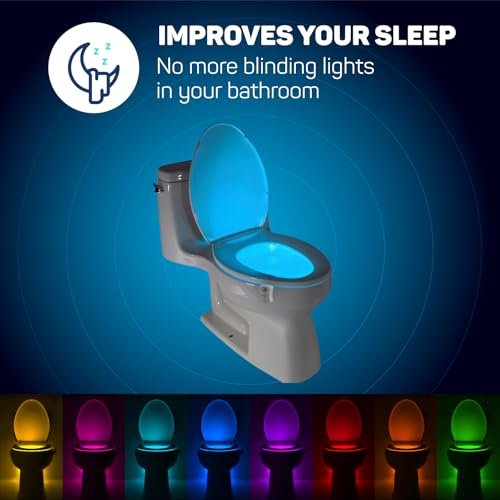 The Original Toilet Bowl Night Light. Motion Sensor Home Gadgets for Men Women Dad Gifts for Men Fathers Day Christmas. Funny Novelty Bathroom Accessory. Birthday Presents. Fun Cool Gadgets Gift