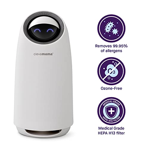 ClevaMama ClevaPure Air Purifier Ozone Free with Medical-Grade HEPA H13Filter for Nursery, Smartphone Compatible