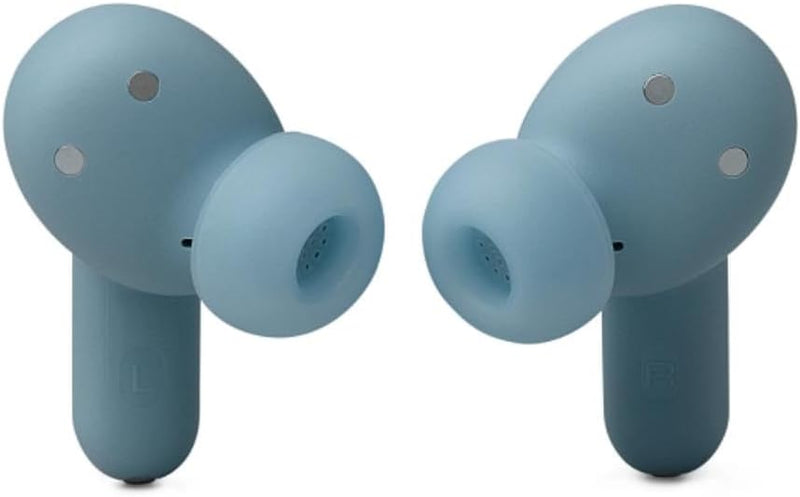 JBL LIVE FLEX 3 True wireless noise-cancelling earbuds with open-stick design and 50 hours total playback plus wireless charging, Blue