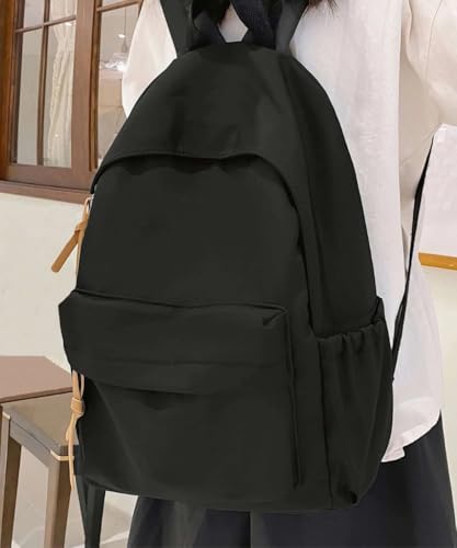Glowic Unisex'S Standard Backpack For Men Women Boys Girls/Office School College Teens & Students (Wbag-64) (Black)