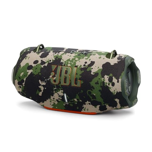 JBL Xtreme 4 Portable waterproof speaker with AURACAST (connect multiple Speaker), massive JBL Pro Sound and convenient shoulder strap,Squad