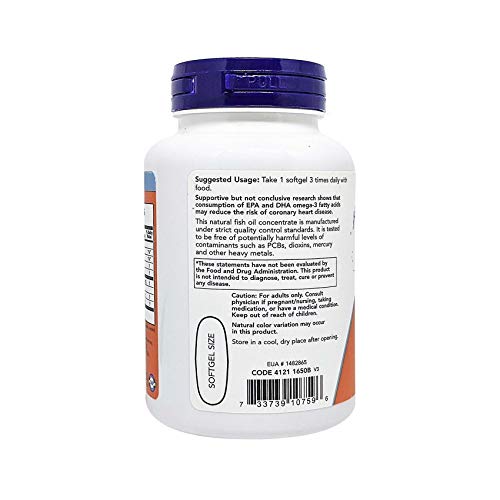 Now Foods Omega-3 1000Mg Softgels 100'S