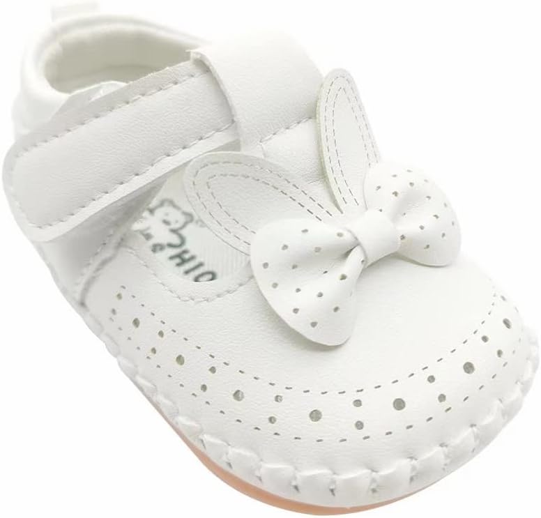 JZLIFE First Walking Shoes,Anti-slip,Comfortable and Breathable Baby Shoes with Hair Band,Baby Gift for Newborn Baby