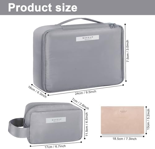 Queboom Travel Makeup Bag Cosmetic Bag Makeup Bag Toiletry bag for women and girls