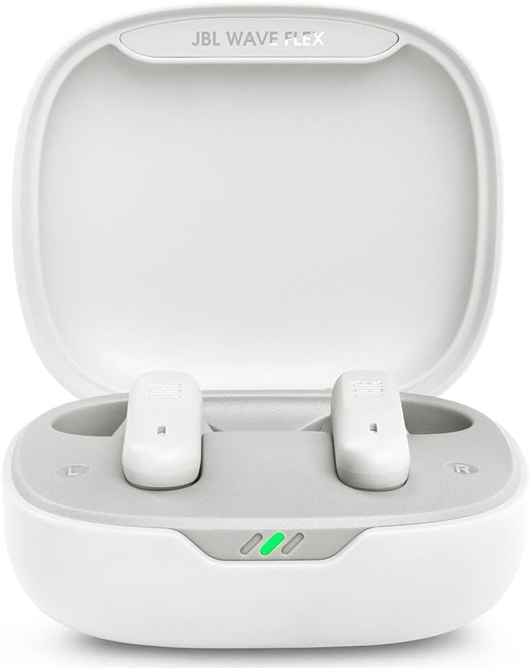 JBL Wave Flex True Wireless Earbuds, Deep Base Sound, Comfortable Fit, 32H Battery, Smart Ambient + Talkthru, Hands-Free Call, VoiceAware, Water and Dust Resistant - Blue, JBLWFLEXBLU