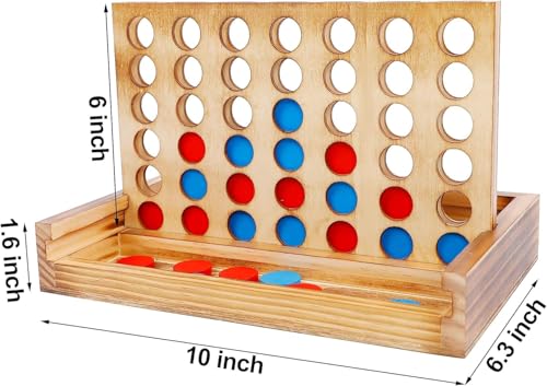 Tic Tac Toe & 4 in a Row Table Games Set,Board Game Toy for Kids and Adults Coffee Table Living Room Decor and Desk Decor Family Games Night Classic,Party Favors, Birthday Day Gifts and Prize