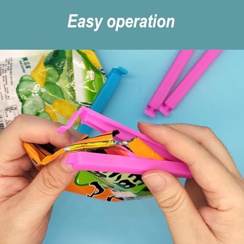 18 Pcs Food Storage Bag Clips, Plastic Sealing Bag Clips in 3 Sizes & 6 Colours Reusable Food Bag Clips Colorful Plastic Bag Sealing Clips