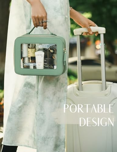 Small Cosmetic Bag for Purse Mini Makeup Bag for School Cute Clear Make Up Pouch for Travel Tiny Leather White Make Up Organizer Case for Backpack Toiletry Bag Waterproof Square Pouch with Zipper
