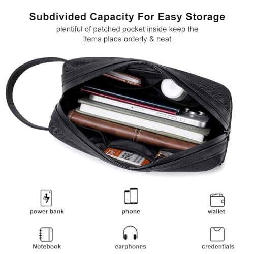 ah arctic hunter Men's Handbag Clutch Bag,Stylish and Durable Men's Carry-all Bag, Pouch Bag with Multiple Pockets Daily Use for Men