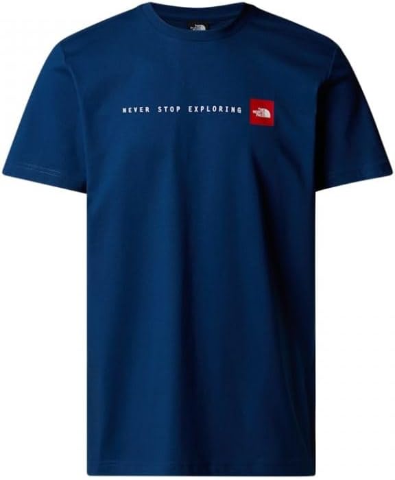 Men's M S/S Never Stop Exploring Tee T-Shirt - Blue