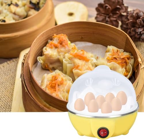 ECVV Multi-functional Electric Eggs Boiler Cooker Steamer Home Kitchen Use | 7 Egg Capacity Multifunction Electric Boiled Egg Maker Food Steamer | Random Color |