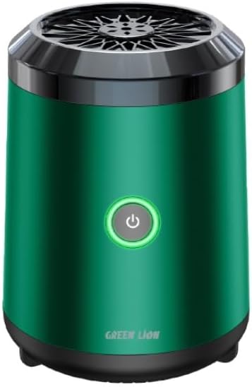Green Lion Smart Bakhour Rechargeable Electric Car Incense Burner, USB-C Portable Mini Burner, Aluminum Alloy Design, Strong Power for Fast Burning, Long-Lasting Fragrance - Green