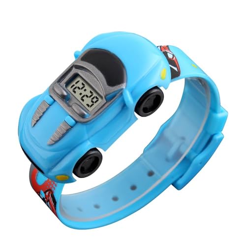 Boys Girls Kids Digital Car Watch - Azonee Fun Cartoon Wristwatch for Children, for Birthdays, and More