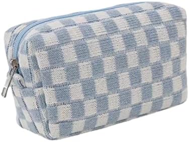 XPONNI Small cosmetic bag cute makeup bag y2k accessories aesthetic make up bag y2k purse cosmetic bag for purse, blue