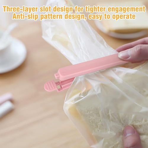20Pcs Food Bag Clips Plastic Storage Bags Sealing Clips Freezer Bag Clips for Kitchen Snacks Foods Bag Clips for Outing,Camping, Hiking(6.1 Inches and 4.7 Inches)