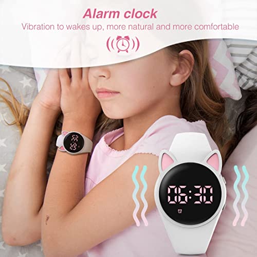 ELECDON Kids Digital Sport Watch, Kids Watch for Girls Boys with Pedometer Alarm Clock Stopwatch Distance Calories IP68 Waterproof LED Display Great Gift for Children (White)