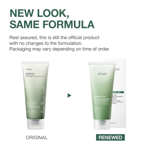 ANUA Heartleaf Quercetinol Pore Deep Cleansing Foam, Facial Cleanser, for Double Cleansing, BHA, Hyaluronic Acid, Glycerin, Face Wash, Blackhead Remover, (150ml/5.07 fl.oz.)