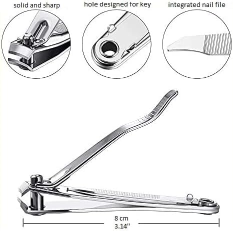 Saeed Arabzon™ Heavy Duty Stainless Steel Nail Clippers Nail Cutter Grooming Tool - Pack Of 1: Durable, Safe, Hygienic For–Kids, Men And Women, Clean And Smooth Cuts, Easy Home Manicure And Pedicure.