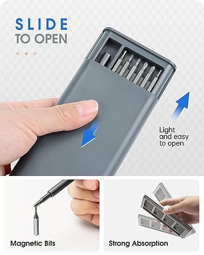 Anspect Precision Screwdriver Set, 24 in 1 Mini Screwdriver, Magnetic Driver Bits Set, Set, S2 Alloy Steel Pocket Manual Screwdriver Tool Set, Repair Tool Kit