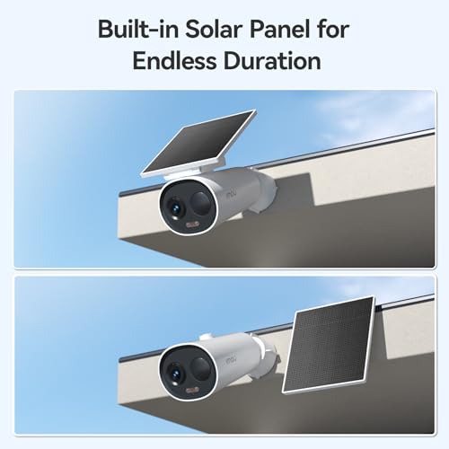 Imou 2K Outdoor Camera, Wireless Outdoor Camera, Security Camera for Home, Solar Security Camera, Outdoor Surveillance Cameras, Waterproof Dome Surveillance Cameras Cell AIO 3MP, Works with Alexa