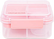3/4/5 Compartment Convertible Bento Lunch Box with Gravy Bowl, Pink