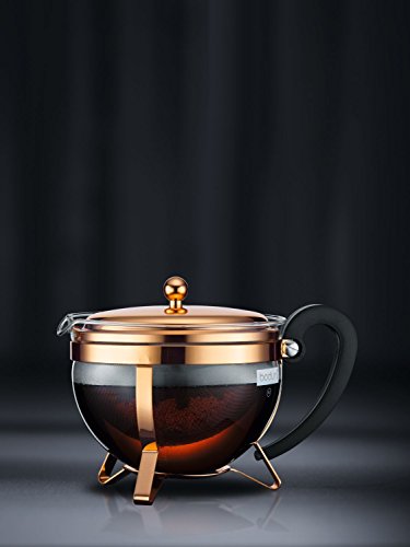 Bodum Chambord Tea Pot, 1.3 L, 44 Oz, Copper - Bd-11656-18