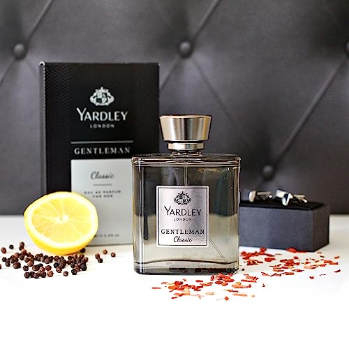 Yardley Gentleman Classic Luxury Fragrance Eau De Parfum, Citrus, Black Pepper And Spicy Blend Of Cardamom, 100Ml