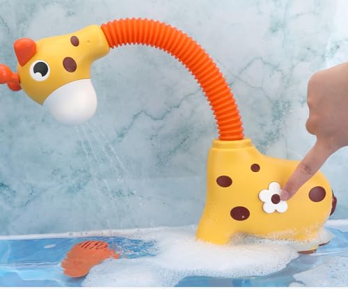 TOYBY Baby Bath Toys, Automatic Shower Head & Sprayer with Hose for Bathtub Water Play, Hand Shower for Toddlers Ages 1-3