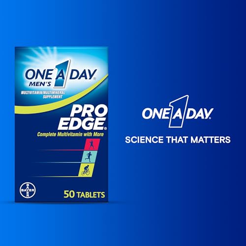 One A Day Menâ€™s Pro Edge Multivitamin, Supplement with Vitamins A, C, E, and B-Vitamins for Energy Support and Vitamin D and Magnesium for Healthy Muscle Function, 50 count