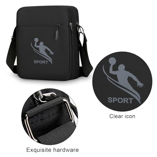 Ogetok Large Crossbody Bag Black Big Messenger Bag for Men Women, Casual Side Shoulder Bag Neck Pouch, Travel Cell Phone Purse Wallet Handbag with Adjustable Strap for Business, Traveling, Hiking