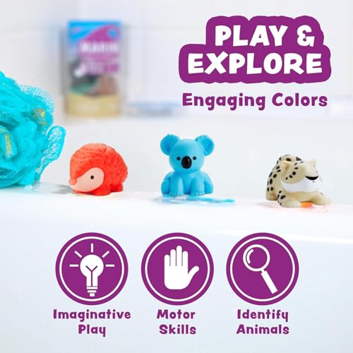 AM ANNA Bath Toys, 8 PCS Cute Animal Baby and Toddler Bath Toy for Toddlers 1-3 2-4, Floating Toys for 1 Year Old Boy Girl, New Born Baby Bathtub Water Toys, Preschool Toddler Pool Toys