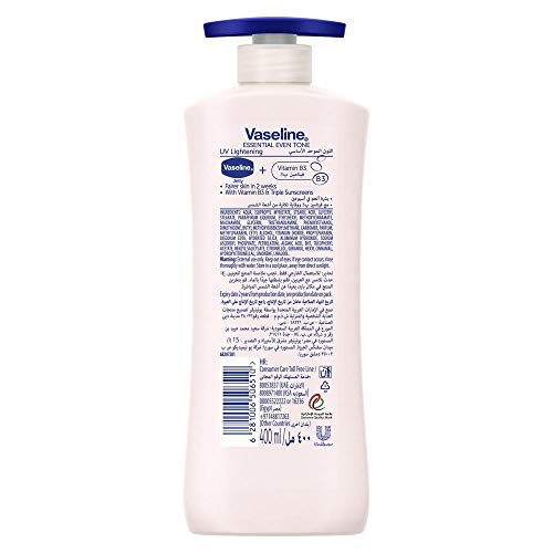 Vaseline Even Tone Body Lotion Daily Brightening, 2 x 400ml