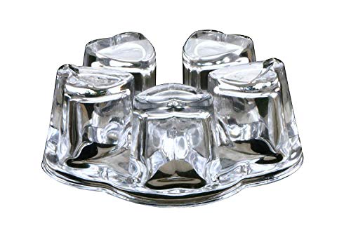 Liang baobao Teapot Warmer Crystal Glass Heart Shape Heating Base Tea Set Accessories