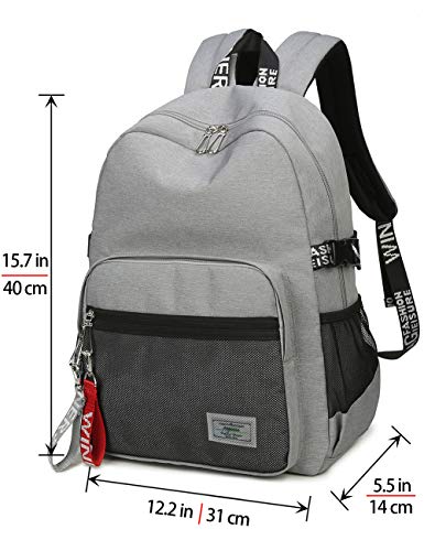 Classic Backpack Haversack Travel School Bag Student Simple Daypack Bookbag by Mygreen(Gray)