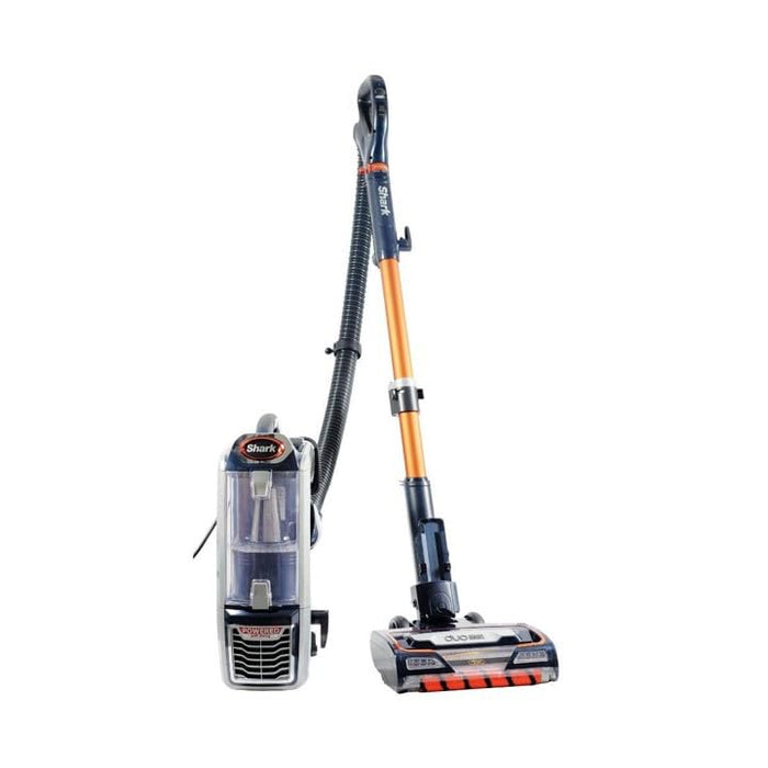 Shark Corded Upright Vacuum Cleaner,0.83L with Anti Hair Wrap Technology & DuoClean, Pet Model, Powered Lift-Away, LED Headlights, Anti-Allergen, 8m Cord, 750W, 2 Attachments, Navy/Orange, NZ801MET