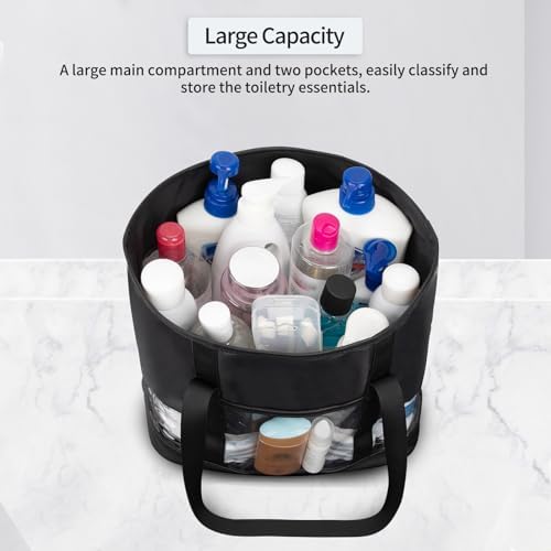 onemoky Travel Toiletry Bag, Clear Makeup Bag for Women, TSA Approved Toiletry Bag, Waterproof Clear Bag Cosmetic Pouch, Transparent Makeup Organizer, Carry on Airport Airline Compliant, Beige