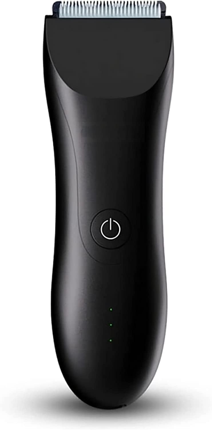 GGEROU Electric Body Hair Trimmer,Waterproof Wet/Dry Cordless Body Groomer Ball Back Shavers,Fast Charging?Replaceable Ceramic Blade?Pubic Hair Trimmer Body Groomer Kit for Full Body Grooming