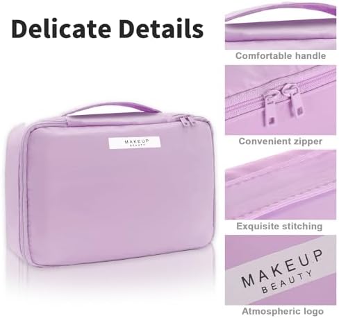Queboom Travel Makeup Bag Cosmetic Bag Makeup Bag Toiletry bag for women and girls