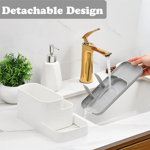 Toothbrush Holder for Bathroom, Bathroo,Countertop Organizer, 5 Slots Storage Organizer for Kitchen/Vanity/Office/Desk, Bathroom Accessories Storage for Toothpaste, Facial Cleanser, Comb, Razor